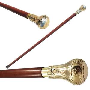 Traditional Handle Brass <b>Walking</b> <b>Stick</b> For Cultural <b>Walking</b> Accessory Providing Reliable Support And Balance - Product Image 1