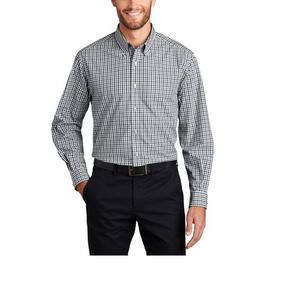 Camisa clásica de negocios ajustada para hombre con logotipo personalizado bordado mangas completas temporada de otoño ODM exportación formal del proveedor BD - Product Image 3