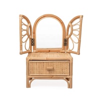 Produits Tendance du Moment : Miroir de Coiffeuse en Rotin pour Enfants, Ensemble Table de Maquillage pour Petites Filles, Jouet, Fabriqué au Vietnam, Jouets pour Bébés et Enfants