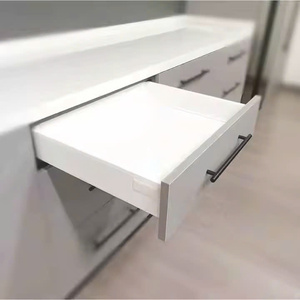 Aodeli Modern pour tiroirs : Kit de glissières à fermeture amortie pour tiroirs en verre et en métal, idéal pour entrepôt, hôpital, salon, atelier - Product Image 4