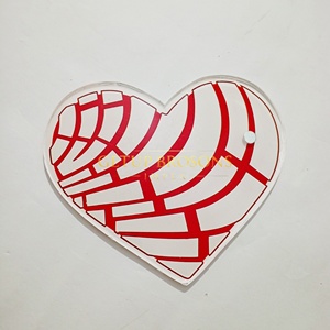 Nouvelles tuiles acryliques multifonctions en forme de cœur avec support magnétique pour pinces à extensions de cils, formes personnalisées, outils de beauté - Product Image 2