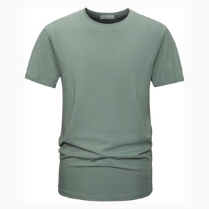 Service OEM T-shirt en coton 100% de haute qualité pour hommes Coupe ajustée Vêtement décontracté Respirant à bas prix - Product Image 2