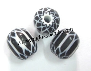 Perles Millefiori de style Murano 6mm 8mm colorées de meilleure qualité de forme ovale perles de verre au chalumeau en cristal pour la fabrication de bijoux assortis - Product Image 3