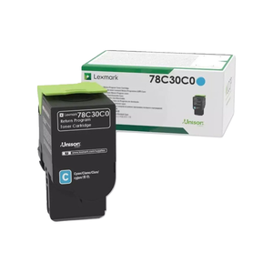 ตลับหมึกโทนเนอร์สีฟ้า Lexmark 78C30C0 พร้อมชิปสำหรับใช้ในเครื่องพิมพ์ - Product Image 1