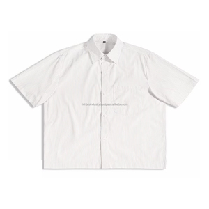 Chemise boutonnée décontractée pour homme en coton 100% respirant, coupe ample et courte, idéale pour l'automne - Product Image 6