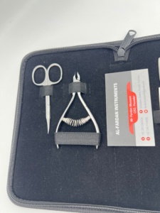 Mirror Polish Finish Manicure Pedicure Set Included Nail Nipper Scissors Pusher 6 In 1 Leather Kit nail Tools with Custom Logo - Product Image 6