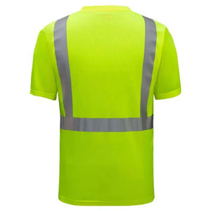 OEM personalizado logotipo Hi Vis hombres ropa de trabajo reflectante seguridad chaleco mono camiseta para seguridad vial - Product Image 3