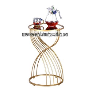 โต๊ะหินอ่อนสุดหรูพร้อมกรอบโลหะสีทองโต๊ะทันสมัยสำหรับห้องนั่งเล่นทางเข้าหรือห้องนอน - Product Image 1