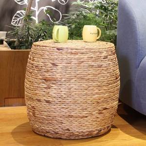 Proveedor líder en Vietnam de puf de jacinto de agua tejido a mano, taburete otomano de bajo precio - Product Image 2