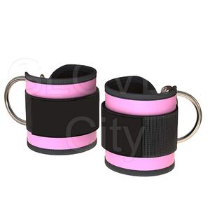 Stylized Multi-Gym Neoprene Padded D Ring <b>Ankle</b> Strap Straight Form Cable Kickback <b>Ankle</b> Cuff Strap By GLOVES City - Product Image 1