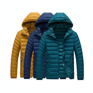 Veste d'hiver chaude pour homme, coupe droite, fermeture éclair intégrale, style décontracté, marque privée, veste matelassée en gros - Product Image 4