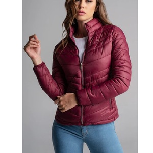 Blouson bombardier matelassé à broderie pour femmes de meilleure qualité, style coréen, coupe ajustée, manteau flatteur grande taille en coton rembourré - Product Image 6