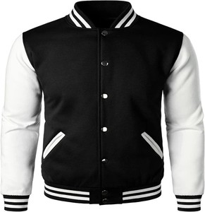 Chaqueta Bomber Varsity de Lana Personalizada de Fábrica 2025, Cuello Camisero, Chaqueta Deportiva para Hombre, Chaqueta Escolar Corta de Algodón, Impermeable para Primavera - Product Image 1