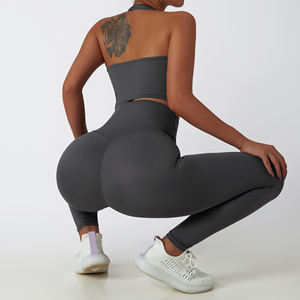 Conjunto de Yoga para Mujer de Alta Calidad, Color Sólido, Transpirable, con Logotipo Personalizado, Marca Privada para Gimnasio, Fitness y Prácticas de Yoga - Product Image 3