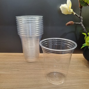 Venta caliente 2025 Fábrica PET Bebida fría Taza de plástico 10oz 14oz 16oz Diámetro 93mm Té de burbujas Desechable para llevar Precio bajo - Product Image 3