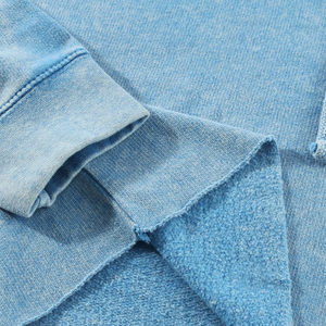 Best Quality Autumn Winter Plus Size Knitted Hooded Women's Streetwear Pullover 100% Cotton Front Pocket Casual Wear Crystal - Product Image 5