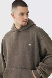 เสื้อฮู้ดแบบสวมหัวทรงโอเวอร์ไซส์สไตล์วินเทจซักได้แบบสตรีทไซส์ - Product Image 3