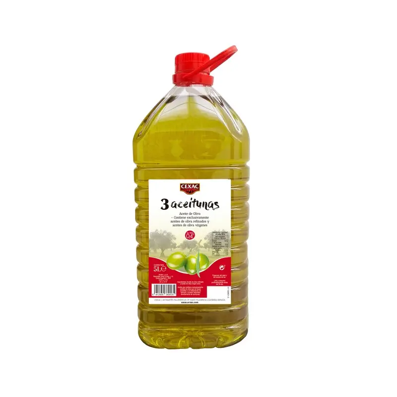 Espagne meilleure qualité huile d'olive extra vierge 0,4 acidité 5 litres Crag X3 bon prix parfait pour la cuisson et la friture