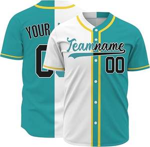 Maillots de baseball 100% polyester de haute qualité les plus populaires pour 2025 broderie personnalisée respirant séchage rapide softball pour hommes - Product Image 1