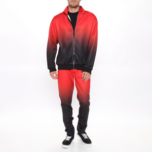 OEM Logo personnalisé hommes décontracté nouveauté ensemble 2 pièces fermeture éclair Jogger survêtement impression par sublimation en grandes nouvelles couleurs pour hommes - Product Image 1