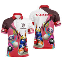 Camisetas de Billar con Estampado Digital y Tejido Sólido para Hombres y Mujeres, Torneo de Billar, Snooker, ODM, 100% Poliéster