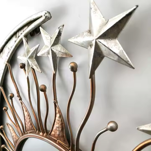 Espejo de pared de Metal de estilo moderno Arte de pared enmarcado decorativo elegante Forma personalizable para envío directo - Product Image 2