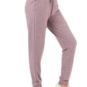 100% coton Logo personnalisé Fitness décontracté dames pantalon taille haute droite coupe ample Street Wear femmes meilleur Design pantalon. - Product Image 3