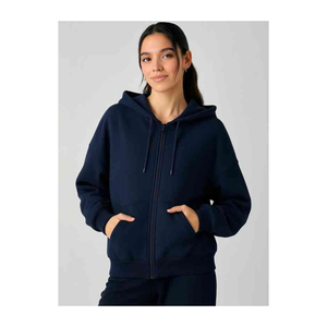 Sudadera con Capucha para Mujer, Lisa, con Cierre, Cómoda, Informal, Tejido Suave y Transpirable, con Bolsillos - Product Image 1