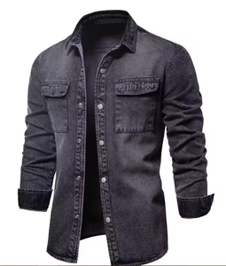 Chaqueta Vaquera de Manga Larga para Hombre, Estilo Casual Clásico con Técnica de Lavado, para Primavera, Otoño e Invierno - Product Image 3