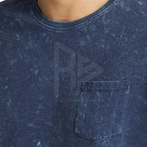 Camisetas de Hombre con Lavado Ácido, Nuevo Diseño, Alta Calidad, Algodón/Fibra de Bambú, Color Sólido, Transpirables, Manga Corta - Product Image 5