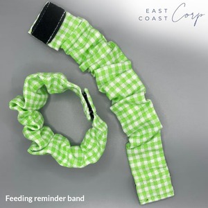 เลี้ยงลูกด้วยนม scrunchie | ด้านนี้สร้อยข้อมือต่อไปผ้าฝ้ายสีเขียวและสีขาวการให้นมลูกการพยาบาลมัมมี่และทารก - Product Image 3