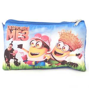 กระเป๋าใส่ดินสอแบบซิปสามช่อง - สีฟ้า - Product Image 2