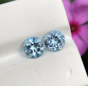 Aigue-marine Santa Maria Naturel Forme Ronde Coupe Lâche Pierres Précieuses Direct Jaipur Fabricant Prix de gros Bijoux bleu Behruj - Product Image 3