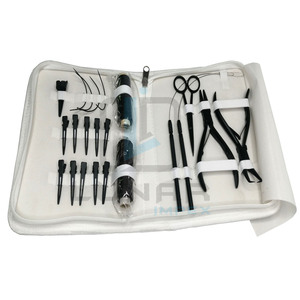 Best Black Matte Color Hair Weft <b>Education</b> Tools <b>Kit</b> with Custom Logo Brand Labeling Steel Pliers Tools Printed Logo <b>Kits</b> - Product Image 1