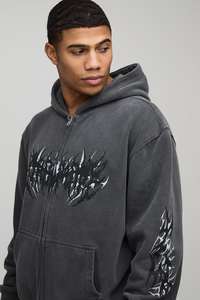 เสื้อสเวตเตอร์มีฮู้ดแบบมีซิปรูดซิปผ้าฝ้าย100% มีฮู้ดเสื้อฮู้ดแนวสตรีทเฮฟวี่เวทสำหรับทุกเพศดีไซน์ใหม่ซักกรด - Product Image 5