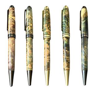 Luxury Business <b>Gift</b> Stabilized Wood Ballpoint <b>Pens</b> Custom Logo Engraved Burl Serpentine Style - Product Image 4