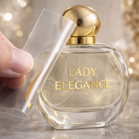 Autocollants d'étiquettes UV personnalisés en métal 3D imperméables avec logo privé, étiquettes de luxe pour cosmétiques, flacons en verre, huiles, parfums