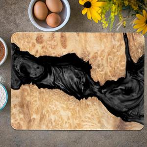 Planche à découper rectangulaire élégante en résine noire, planche à découper polyvalente pour légumes, viande, fruits et présentation de table, en provenance d'Inde - Product Image 3