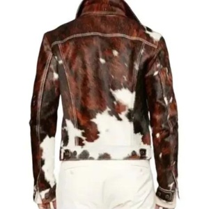 Custom Premium Genuine Leather Jacket for Men with Real Cowhide Fur Trim, Stylish, Warm, and Perfect for Winter Fashion - Product Image 2