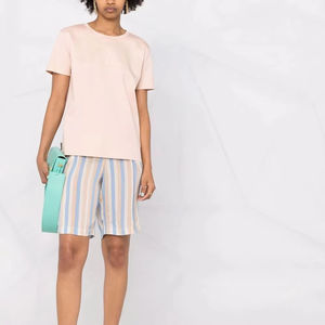 เสื้อยืดระบายอากาศสำหรับผู้หญิงคอกลมแห้งเร็วพร้อมพิมพ์โลโก้2025ยอดนิยมออกแบบได้ตามต้องการผลิตในปากีสถานสำหรับฤดูร้อน - Product Image 3