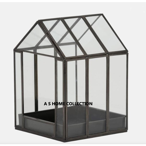 Nuevo marco de metal de aluminio elegante con vidrio Acabado dorado Dos formas de diferencia Terrario Aspecto moderno - Product Image 3