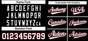 Jersey de béisbol rojo personalizado rayas nombre del equipo personalizado número transpirable sublimación cuello en V uniforme 100% poliéster secado rápido - Product Image 6