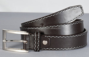 เข็มขัดหนังแบบเรียบง่ายสำหรับผู้ชายเข็มขัดแบบกลัดชุบนิกเกิลไม่ขึ้นสนิมทำตามสั่ง - Product Image 5