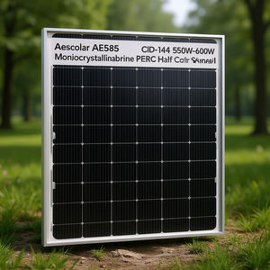แผงโซลาร์เซลล์แบบโมโนคริสตัลไลน์ PERC ฮาล์ฟเซลล์ Aesolar AE585 CMD-144 550W-600W - Product Image 3