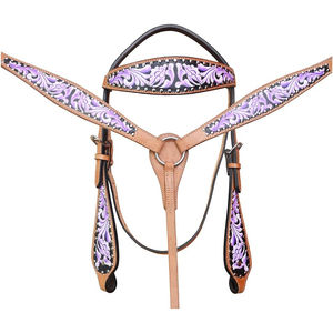 Juego de tachuelas de caballo de alta calidad Juego de tachuelas de cabeza de cuero mecanizadas a mano y cuello de pecho Juegos de tachuelas de cabeza de caballo occidental a precio de fábrica - Product Image 4