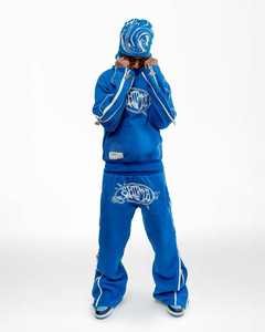 Fabricants de vêtements survêtement imprimé Dtg personnalisé ensembles de pantalons de survêtement baggy et de pulls à capuche survêtements à broderie lavée - Product Image 2