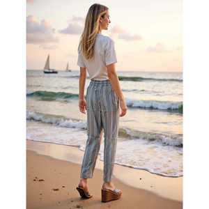 Pantalones de Pijama Evolve para Mujer, Súper Suaves, de Rayón Estampado, Cómodos, Estilo Harem, Transpirables, con Bolsillos, Corte Relajado - Product Image 3