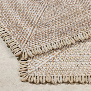 Nouveau design de dessous-de-plat en rotin coquillage, options OEM/ODM, fabriqué au Vietnam, prix de gros usine, vaisselle la plus vendue. - Product Image 5