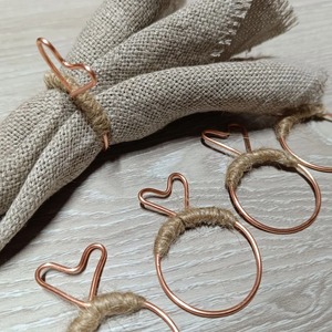 ห่วงใส่ผ้าเช็ดปากหวายรูปหัวใจทรงเสน่ห์สำหรับใช้ในบ้านโต๊ะในครัวการแสดงการแสดงอาหารในเทศกาลขายส่งจากอินเดีย - Product Image 3