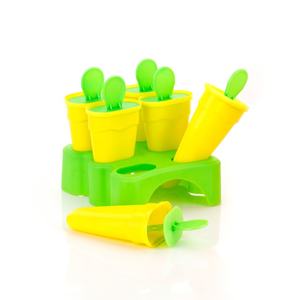 แม่พิมพ์ไอศกรีมพลาสติก 6 ช่อง แบบขายส่งจากโรงงาน ชุดทำไอศกรีมผลไม้แช่แข็งสำหรับเด็ก พร้อมด้ามจับ - Product Image 3